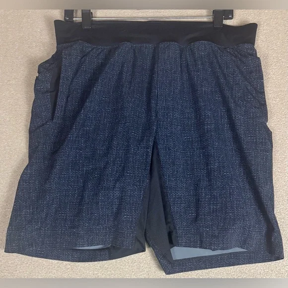 Lululemon Linerless Athletic Shorts T.H.E. Core Size Large Navy Blue Mens - Picture 2 of 9